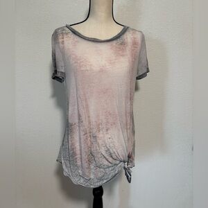 Caslon Short Sleeve Tie Front Top